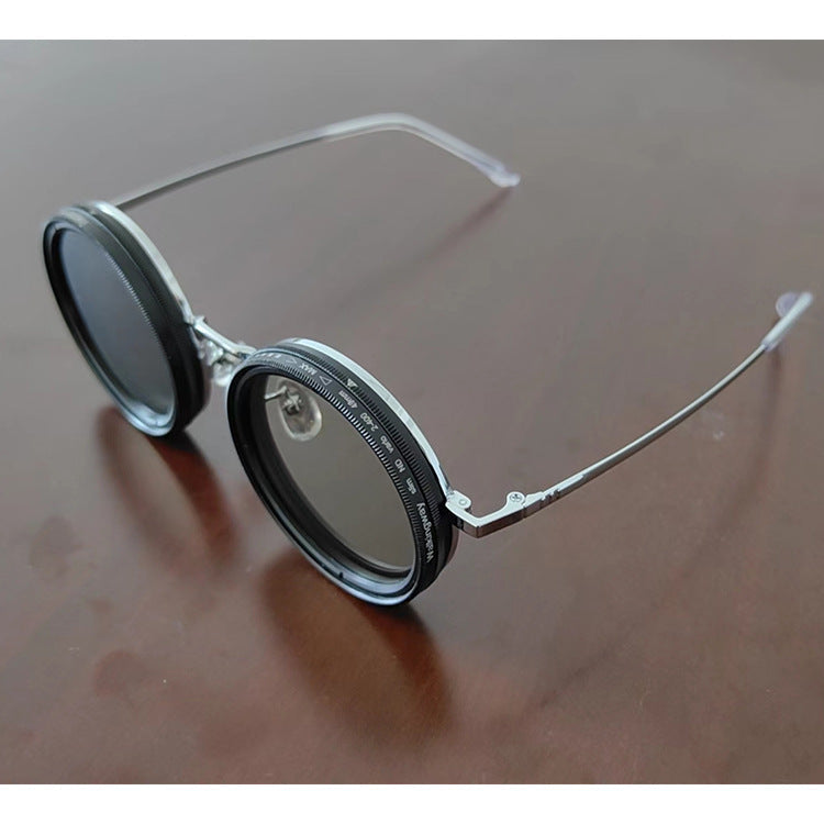 9-speed Transparent Adjustable UV Polarized Cool Sunglasses